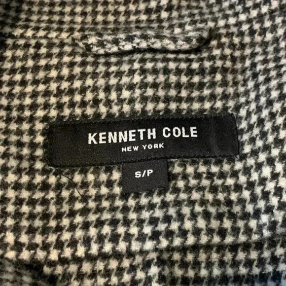 KENNETH COLE NEW YORK Houndstooth Wool Blend Coat Size S - Picture 6 of 9